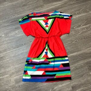 Boho Geometric Print Dress